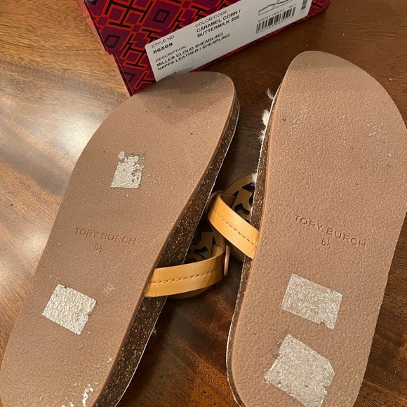 Tory Burch Miller Cloud shearling Sandel - Picture 6 of 7